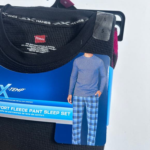 Hanes Men's Thermal Fleece Pajama Set - Size Small - Picture 2 of 5